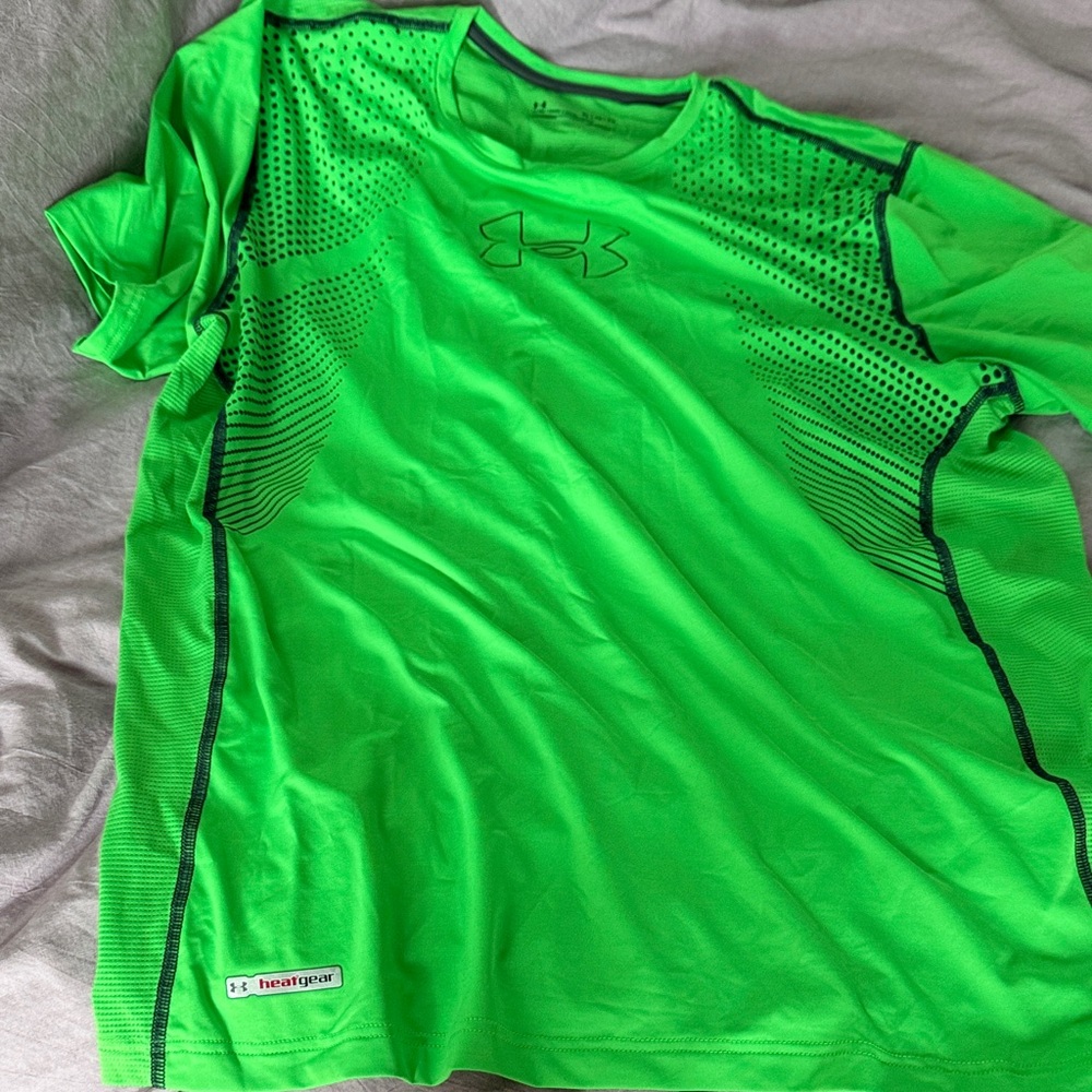 Under Armour Neon Green HeatGear Tee